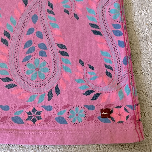 TEA Collection pink paisley-print shirt dress, girl's 12. - Picture 2 of 4